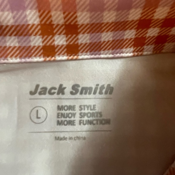Jack Smith golf shirt, Size Large multi color with front zipper and long sleeves - Picture 3 of 9